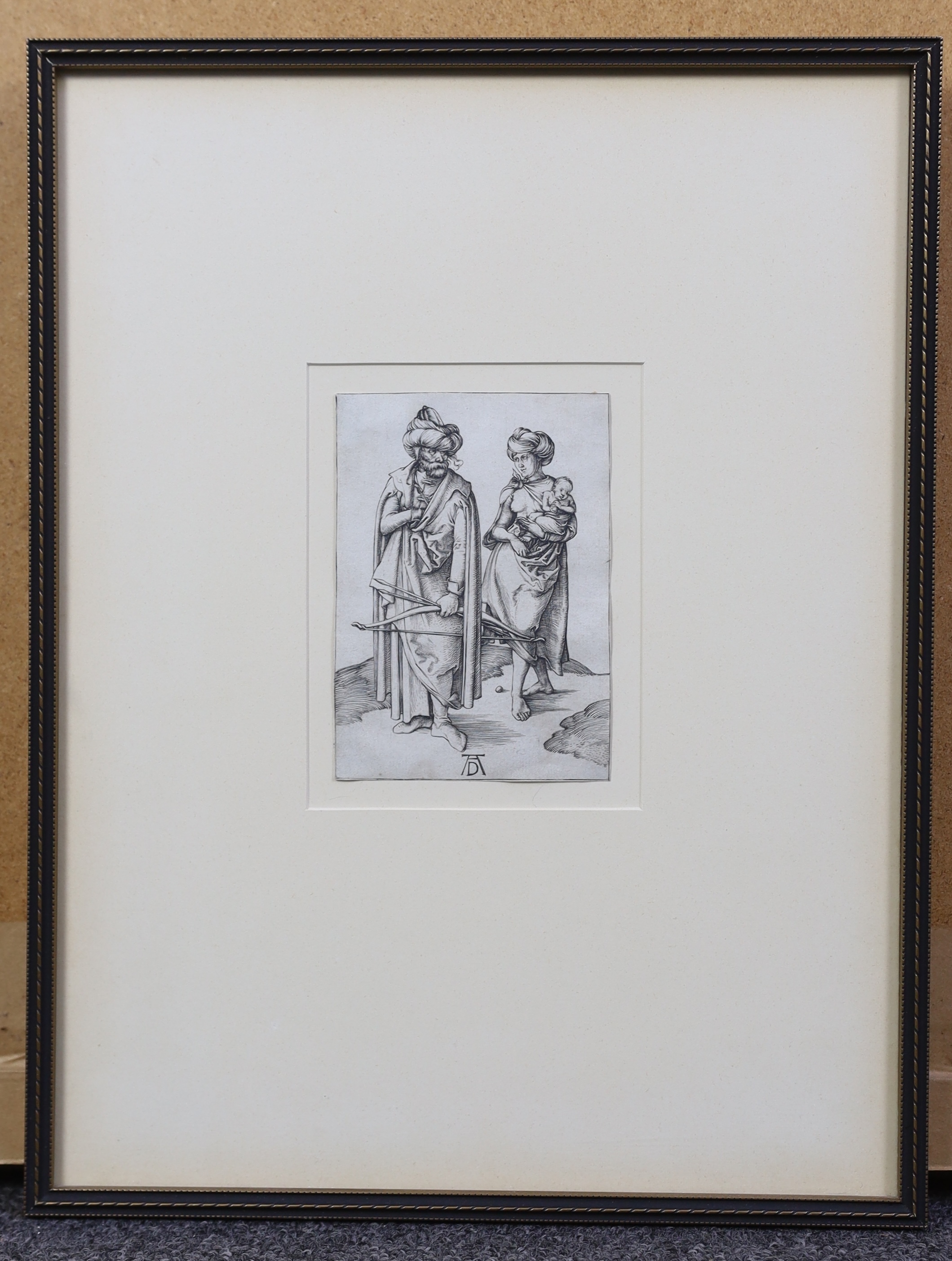 Albrecht Durer (German, 1471-1528), 'The Turkish Family', etching, 10.5 x 7.5cm